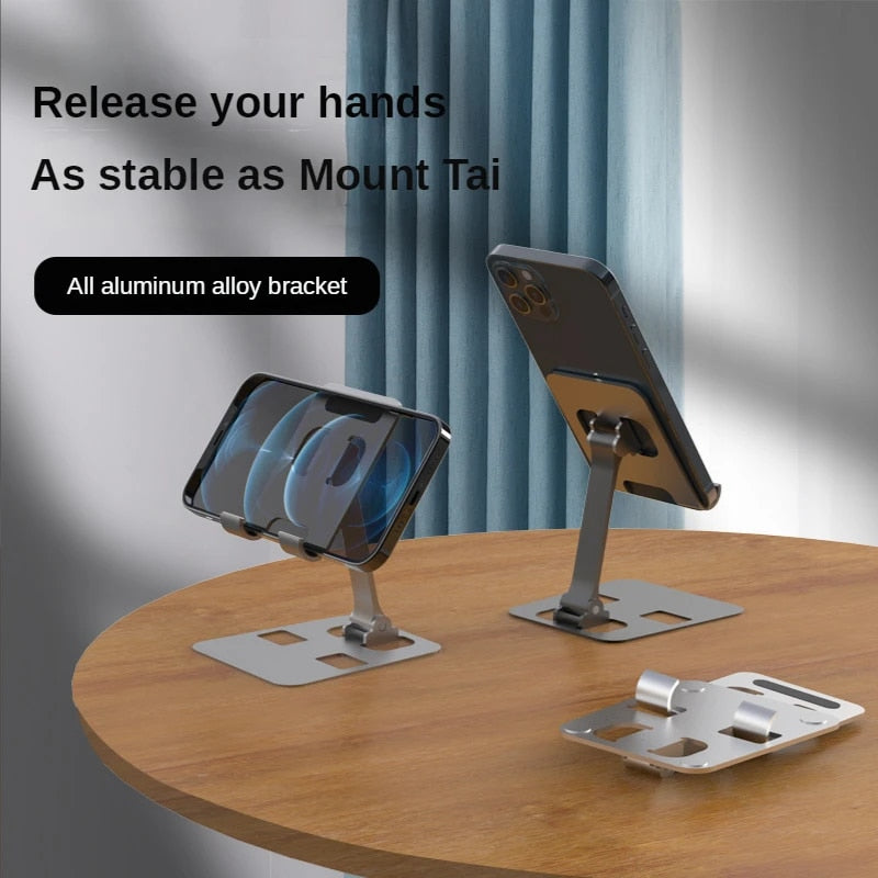 Universal All Aluminum Alloy Portable Tablet Holder For iPad Holder Tablet Stand Mount Adjustable Flexible Mobile Phone Stand