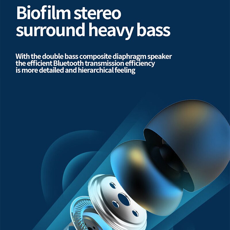 Wireless Bluetooth Headset Neck Type Stereo Noise Reduction Universal Plugin Card Sport Ear Headset Mic