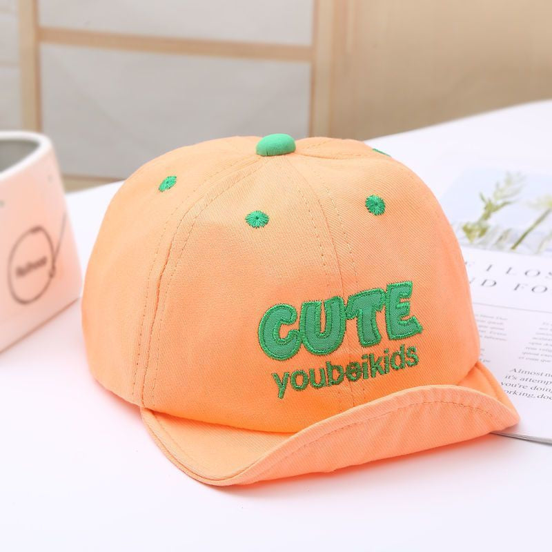 Baby hat 0-3 months baby caps cute cute boys and girls thin baseball caps Korean version trend spring and summer