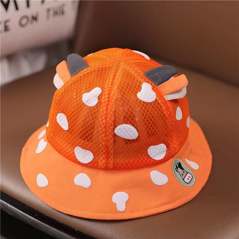 Infants and young children's sunshade hats for boys and girls, fishermen's hats for boys and girls, summer thin adjustable, spring and summer sun protection mesh sun hats