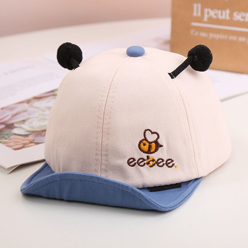 New baby cap, little tiger, little bee, cute cartoon characters, boys and girls, spring and summer thin hat, 0-March, spring and summer, baby baseball cap, Korean version trend